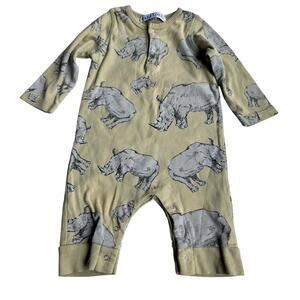 Cara Loren Green Rhino Footless Coverall - 12-18 Months